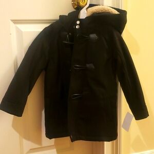 NWT Black unisex toggle coat